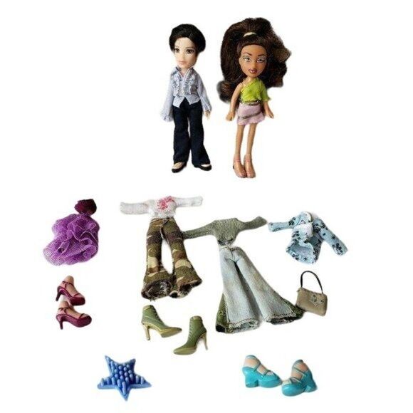 Lil' Bratz Dolls Dancefloor Funk Colin & Nazalia Fashion Sense 2004 RARE Lot - Picture 1 of 10